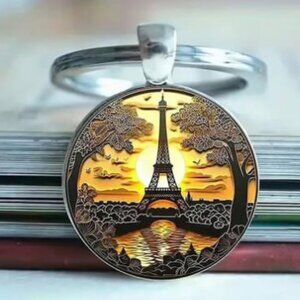 Stainless Steel EIFFEL TOWER Paris Keyring Keychain Accessory